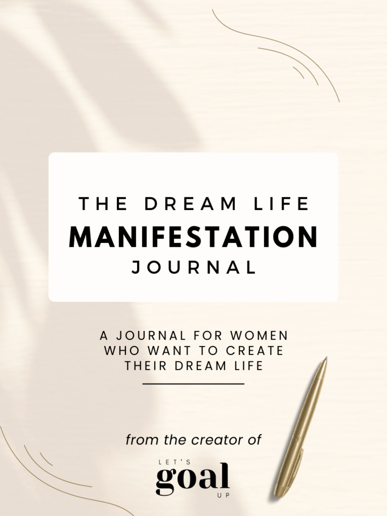 The Dream Life Manifestation Journal PDF Goal Well Being