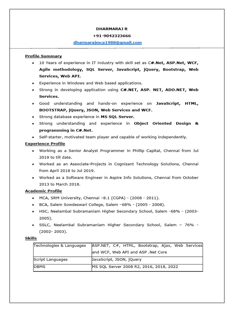 IT Professional Resume | PDF | Microsoft Sql Server | World Wide Web