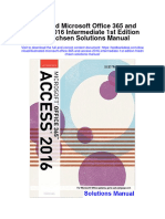 Instant Download Illustrated Microsoft Office 365 and Access 2016 Intermediate 1st Edition Friedrichsen Solutions Manual PDF Full Chapter