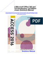 Instant Download Illustrated Microsoft Office 365 and Access 2016 Introductory 1st Edition Friedrichsen Solutions Manual PDF Full Chapter