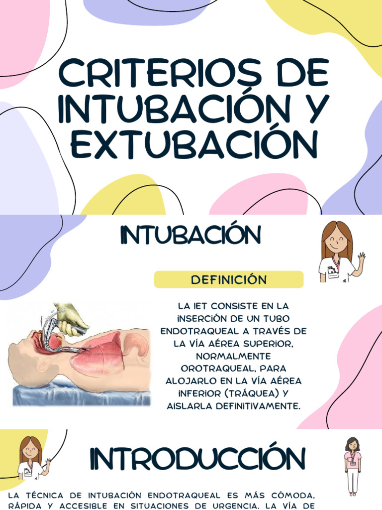 Criterios y Técnica de Intubación Endotraqueal | PDF | Medicina CLINICA