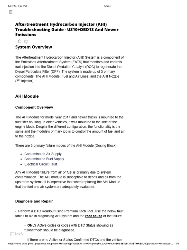 AHI Module Troubleshooting Guide | PDF