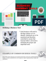 Chapter II Business Management Tools 1