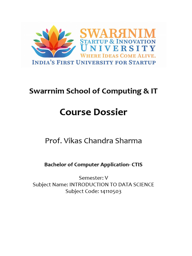 Bca Ctis Sem-5 Introduction To Data Science | PDF
