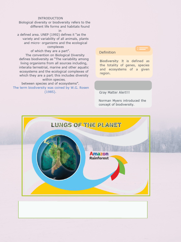 Biodiversity: Definitions and Importance | PDF | Biodiversity | Ecology