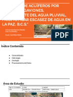 "Recarga de Acuíferos Por Presas de Gaviones, Proveniente Del Agua Pluvial, para Mitigar Escases de Ag