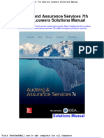 Full download Auditing and Assurance Services 7th Edition Louwers Solutions Manual pdf full chapter