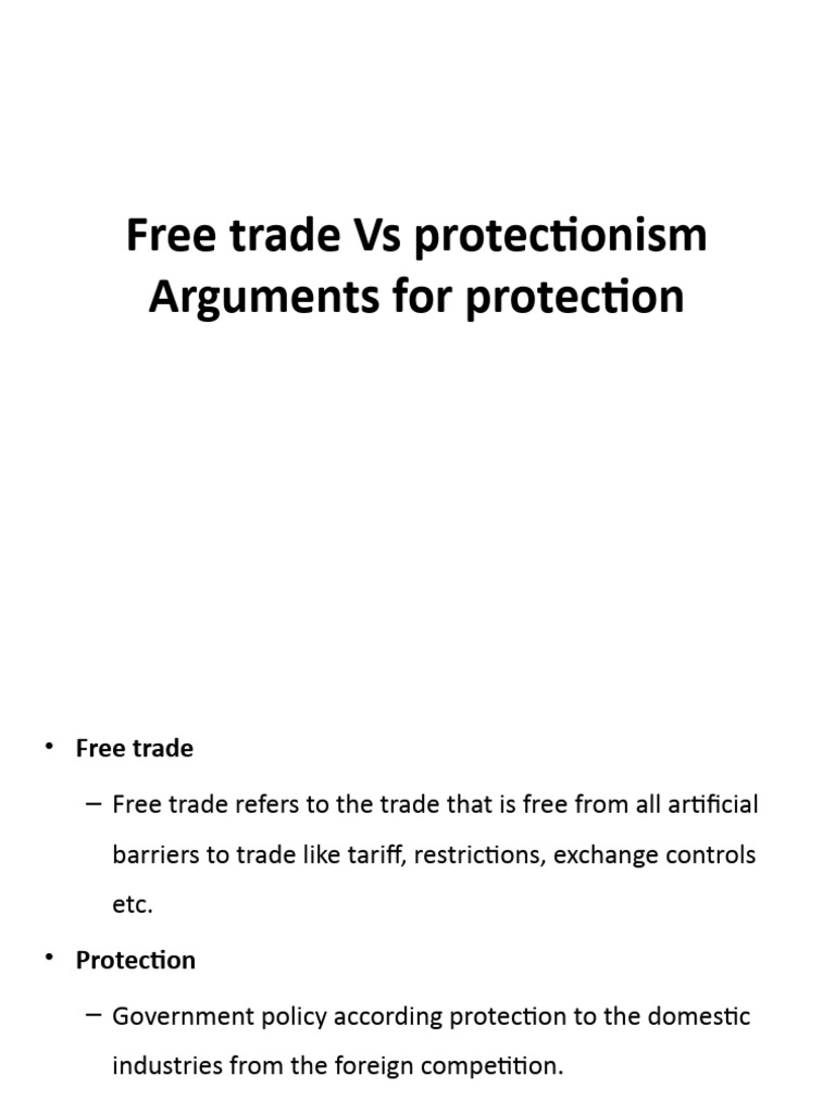Free Trade vs. Protectionism Explained | PDF