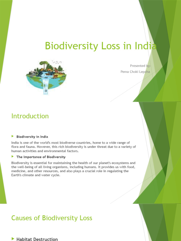 Biodiversity Loss in India | PDF | Biodiversity | Habitat Destruction