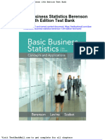 Full Download Basic Business Statistics Berenson 13th Edition Test Bank PDF Full Chapter