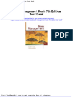 Full Download Bank Management Koch 7th Edition Test Bank PDF Full Chapter