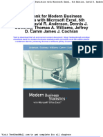 Full Download Test Bank For Modern Business Statistics With Microsoft Excel 6th Edition David R Anderson Dennis J Sweeney Thomas A Williams Jeffrey D Camm James J Cochran PDF Full Chapter