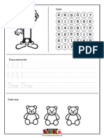 Worksheets of Numbers 1 - 20