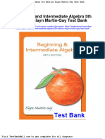 Full Download Beginning and Intermediate Algebra 5th Edition Elayn Martin Gay Test Bank PDF Full Chapter
