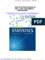 Full Download Test Bank For A First Course in Statistics 11 e 11th Edition 0321891929 PDF Full Chapter