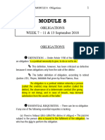 Module 8 Obligations