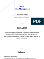 Unit V - Service Management-RVK