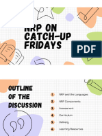 NRP On Catch Up Fridays For Deped