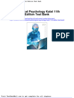 Full Download Biological Psychology Kalat 11th Edition Test Bank PDF Full Chapter