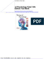 Full Download Biological Psychology Kalat 10th Edition Test Bank PDF Full Chapter