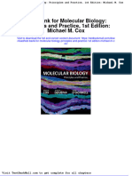 Full Download Test Bank For Molecular Biology Principles and Practice 1st Edition Michael M Cox PDF Full Chapter