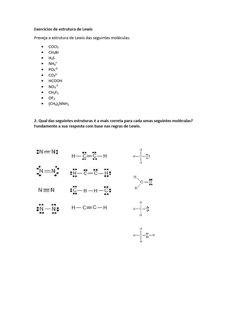 Exercicios - Lewis | PDF | Ciências e Matemática, image size:768x1024