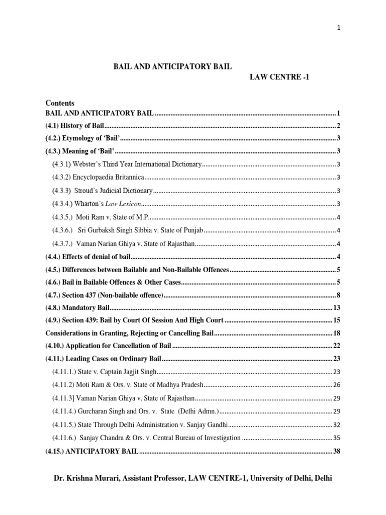 Understanding Bail and Anticipatory Bail | PDF | Bail | Arrest
