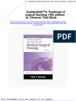 Full Download Brunner Suddarths Textbook of Medical Surgical Nursing 14th Edition Hinkle Cheever Test Bank PDF Full Chapter