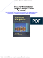 Full Download Test Bank For Multinational Management 6 Edition Cullen Parboteeah PDF Full Chapter