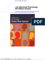 Test Bank For Abnormal Psychology 18th Edition Hooley