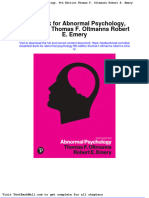 Full Download Test Bank For Abnormal Psychology 9th Edition Thomas F Oltmanns Robert e Emery PDF Full Chapter