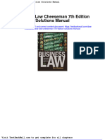 Full download Business Law Cheeseman 7th Edition Solutions Manual pdf full chapter