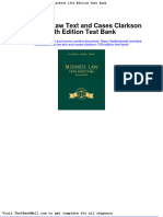 Full Download Business Law Text and Cases Clarkson 13th Edition Test Bank PDF Full Chapter