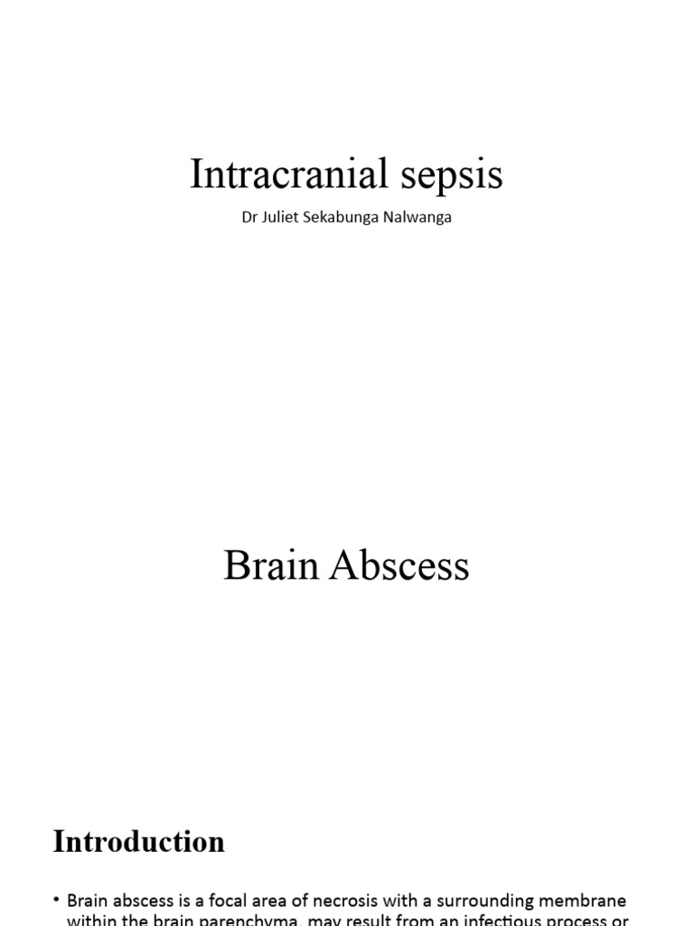 Intracranial Sepsis 1 | PDF | Surgery | Infection