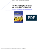 Full Download Test Bank For Accounting For Decision Making and Control 8th 0078025745 PDF Full Chapter