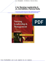 Full Download Test Bank For Nursing Leadership Management 3rd Edition Patricia Kelly PDF Full Chapter