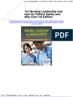 Full Download Test Bank For Nursing Leadership and Management For Patient Safety and Quality Care 1st Edition PDF Full Chapter
