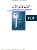Full Download Test Bank For Accounting Information Systems 12th Edition Romney PDF Full Chapter