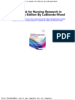 Full Download Test Bank For Nursing Research in Canada 4th Edition by Lobiondo Wood PDF Full Chapter