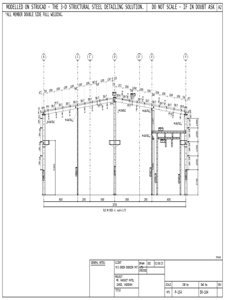 Structural Steel Detailing Document | PDF
