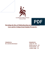 Revisiting The Idea of Multiculturalism in India - Personal Laws and Its Critique From Feminist Perspective