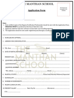 Manthan School Application Form