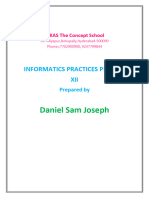 Daniel Sam Joseph: Informatics Practices Project XII