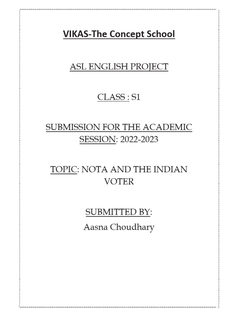 NOTA and Indian Voter Analysis | PDF | Elections | Voting