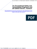 Full Download Test Bank For Occupational Safety and Health For Technologists Engineers and Managers 8 e 8th Edition David L Goetsch PDF Full Chapter