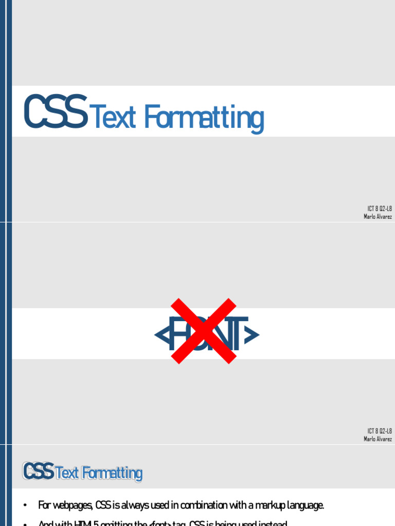 g8 Lesson q2 l8 Css 3 3 | PDF | Letter Case | Html
