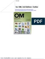 Full Download Test Bank For Om 3rd Edition Collier PDF Full Chapter