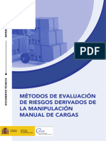 Métodos de Evaluación de Riesgos Derivados de La Manipulación Manual de Cargas 2023