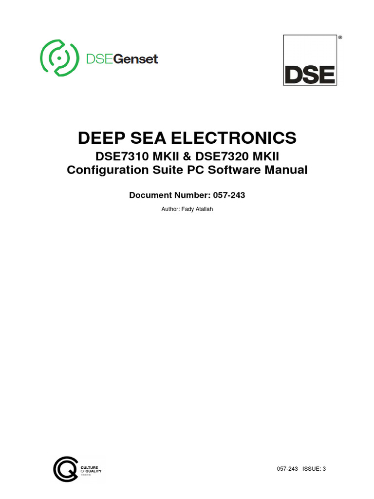 DSE7310 MKII DSE7320 MKII Configuration Suite PC Software Manual