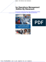 Full Download Test Bank For Operations Management 13th Edition by Stevenson PDF Full Chapter